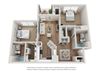 The Barcelona 2 bedroom floorplan